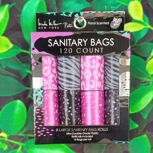 🐾🍒 Nicole Miller Pink and Black Sanitary Bags